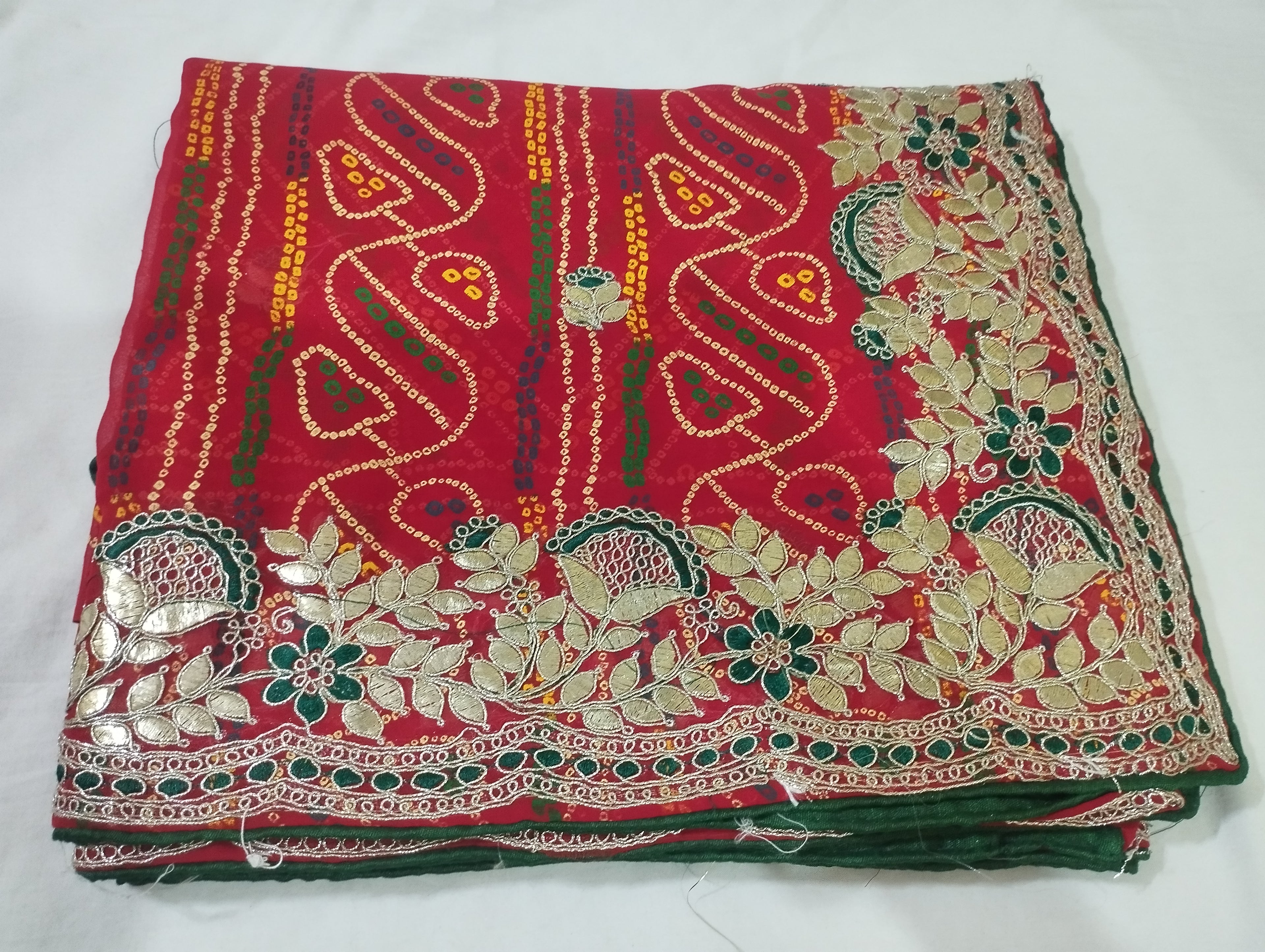 Bhandhej Gota Patti Saree
