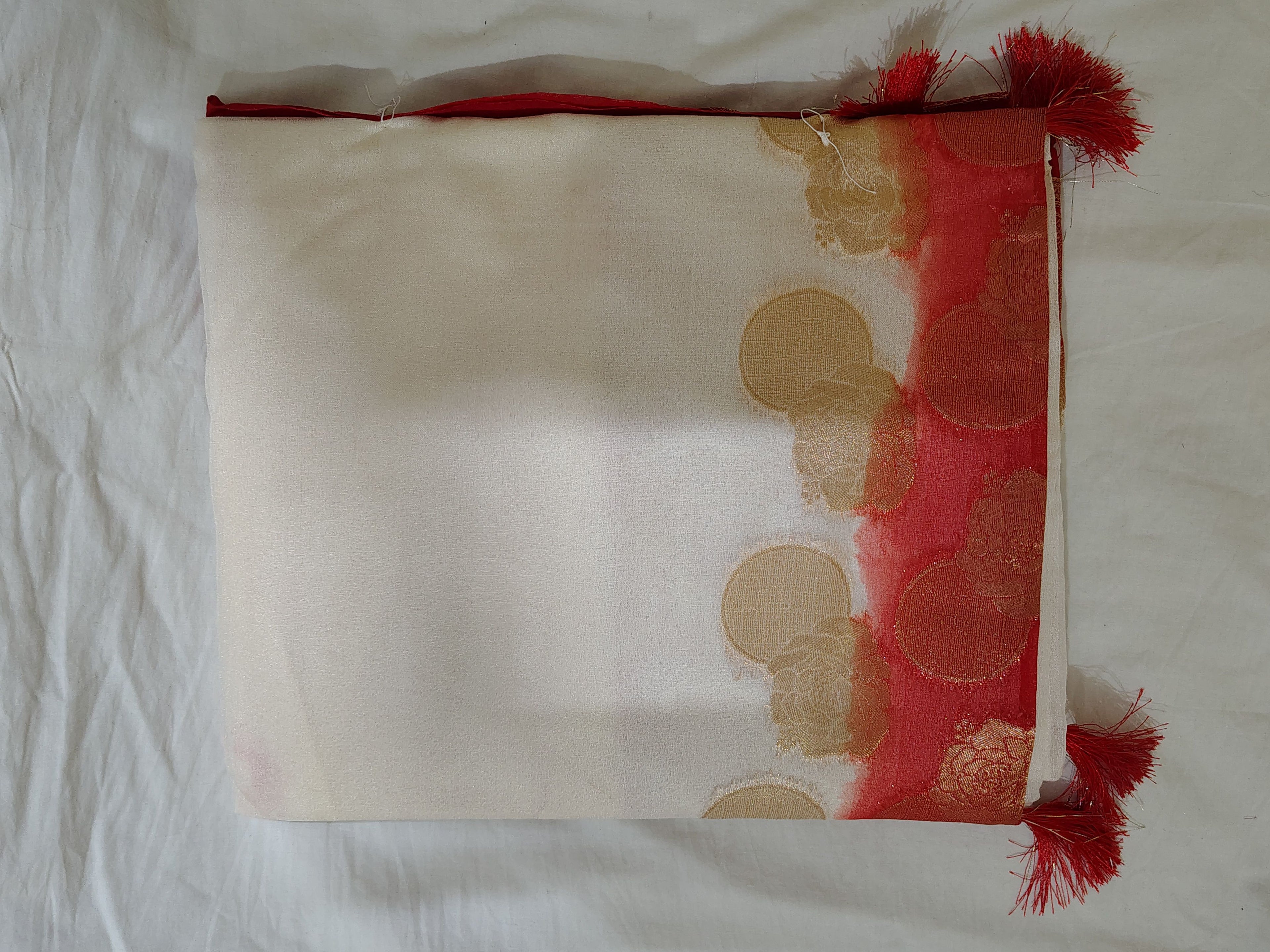 White Red Special Saree