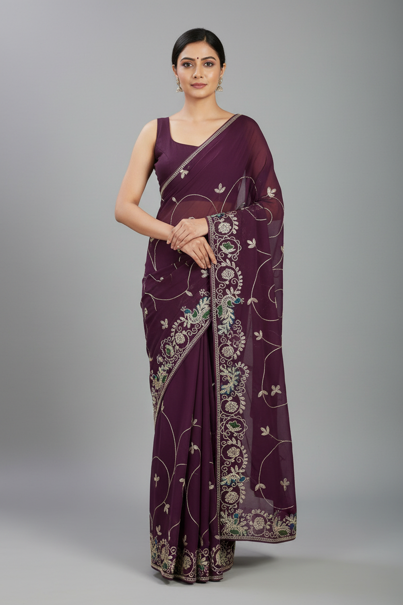 Diya Purple on Model