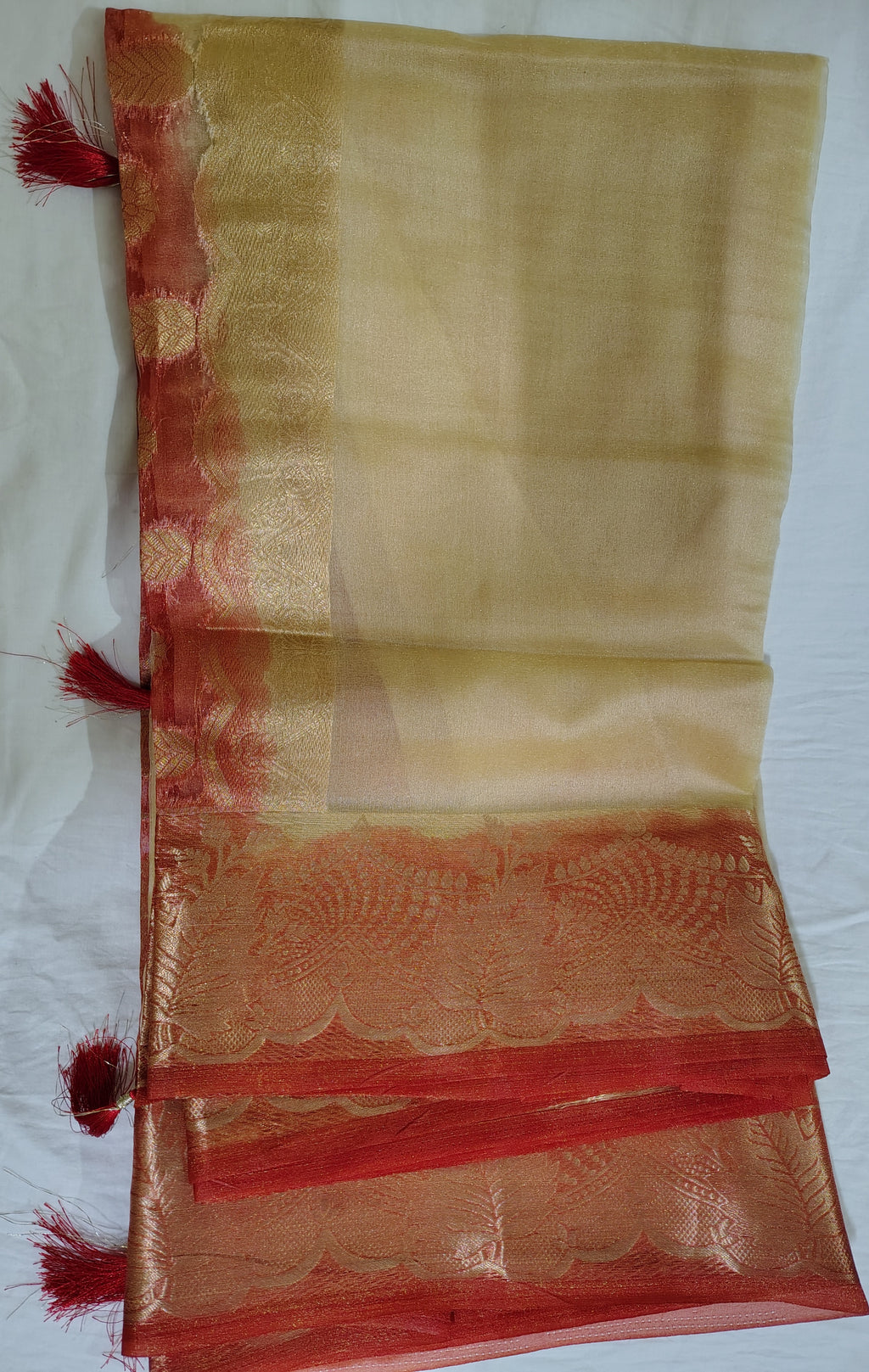 White Red Special Saree