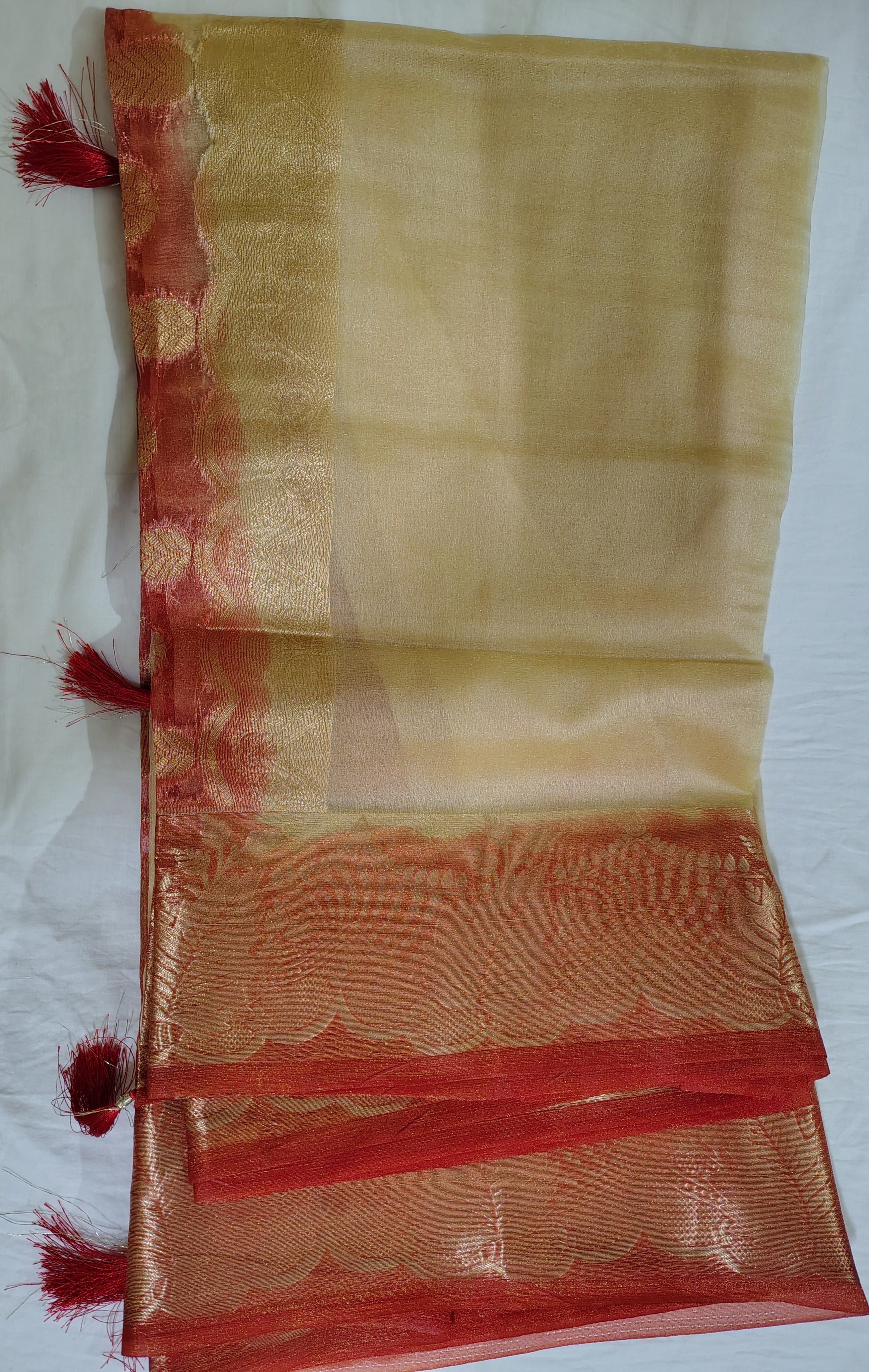 White Red Special Saree