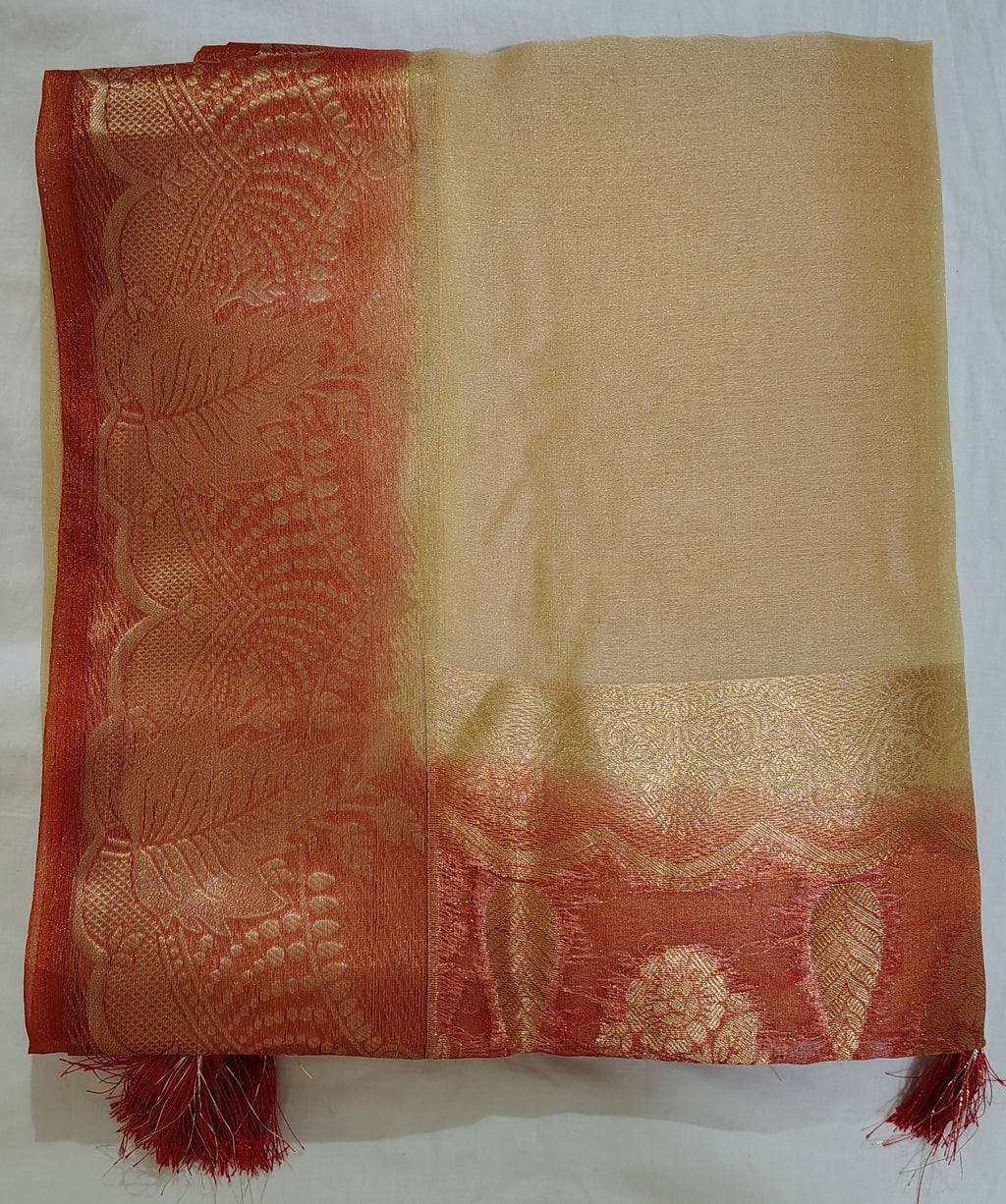 White Red Special Saree